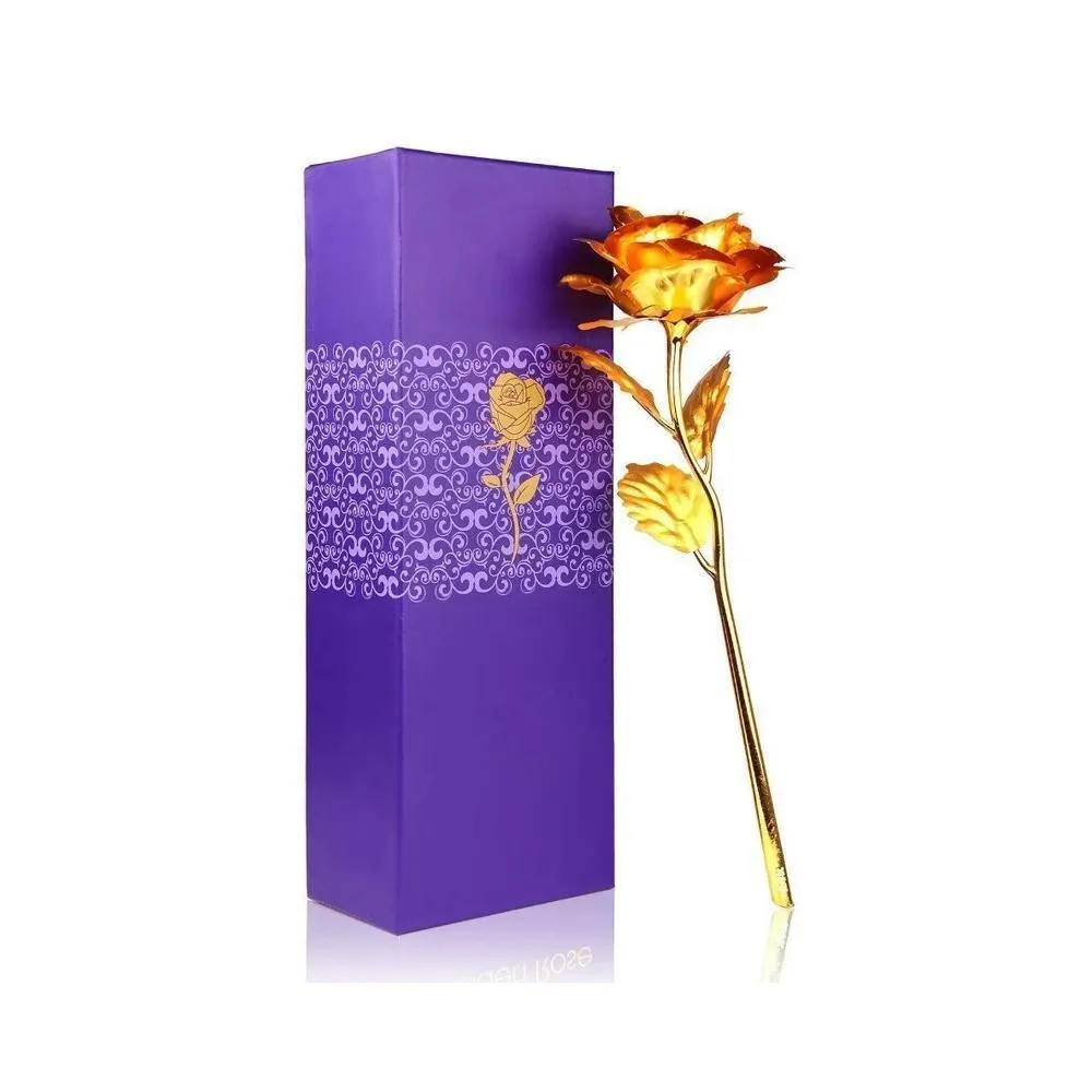 045 879 Effete Festival Gift Combo - Chocolate Coated Roasted Almond 96gm with Golden Rose 10 INCHES with Carry Bag