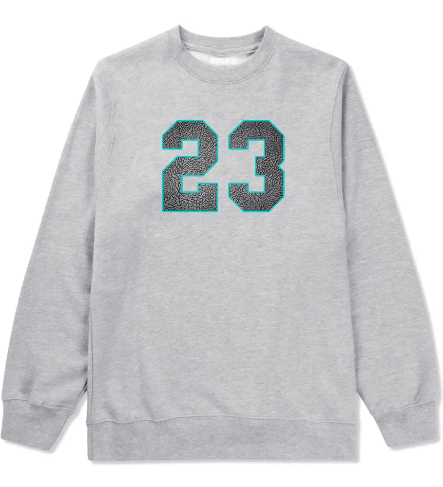 23 Cement Blue Jersey Crewneck Sweatshirt