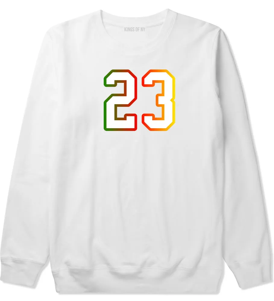 23 Cement Print Colorful Jersey Crewneck Sweatshirt