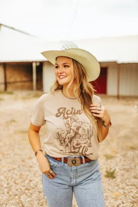 Actin’ Up Cowgirl Horse Graphic Tee