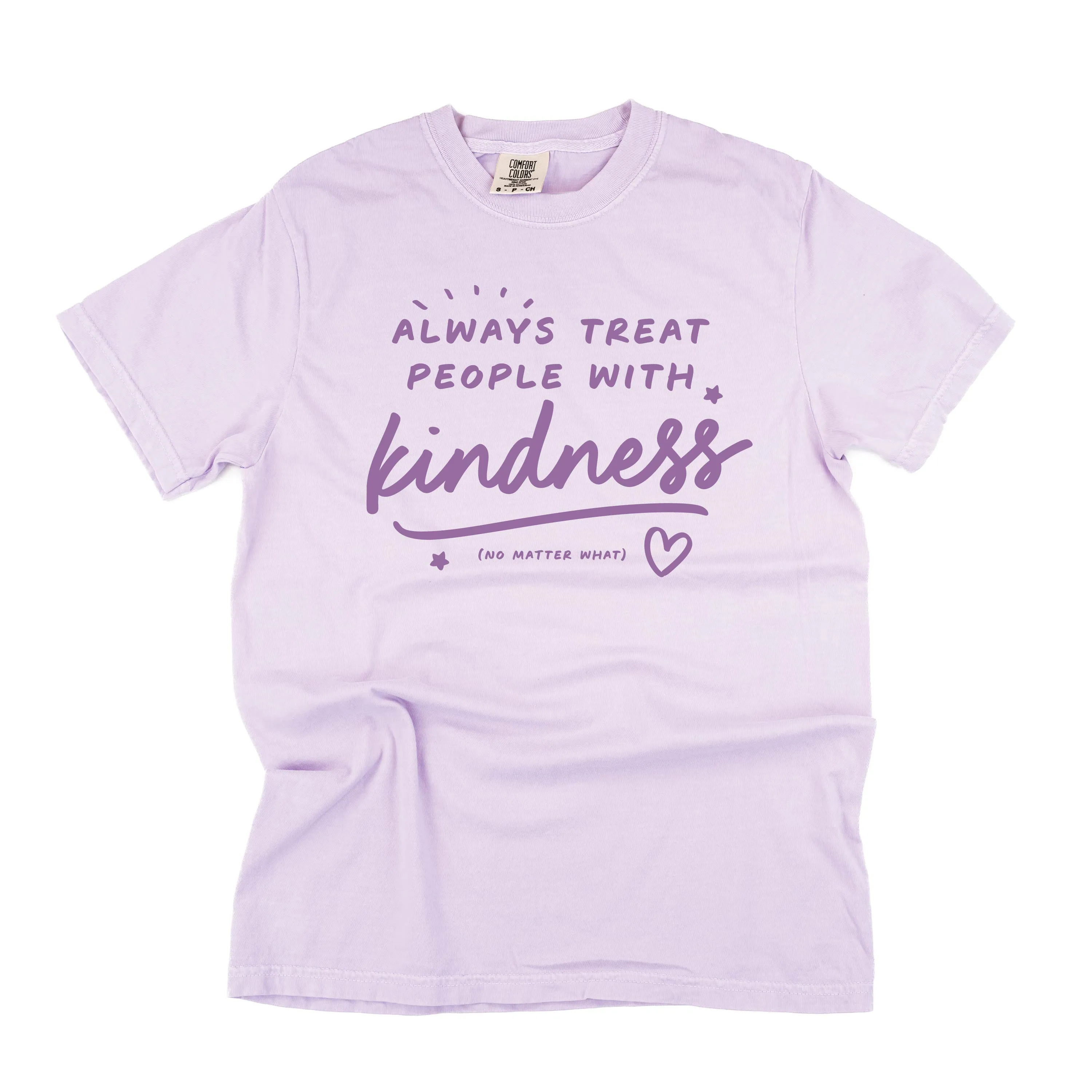 Always Treat People With Kindness - TONE ON TONE -  SHORT SLEEVE COMFORT COLORS TEE