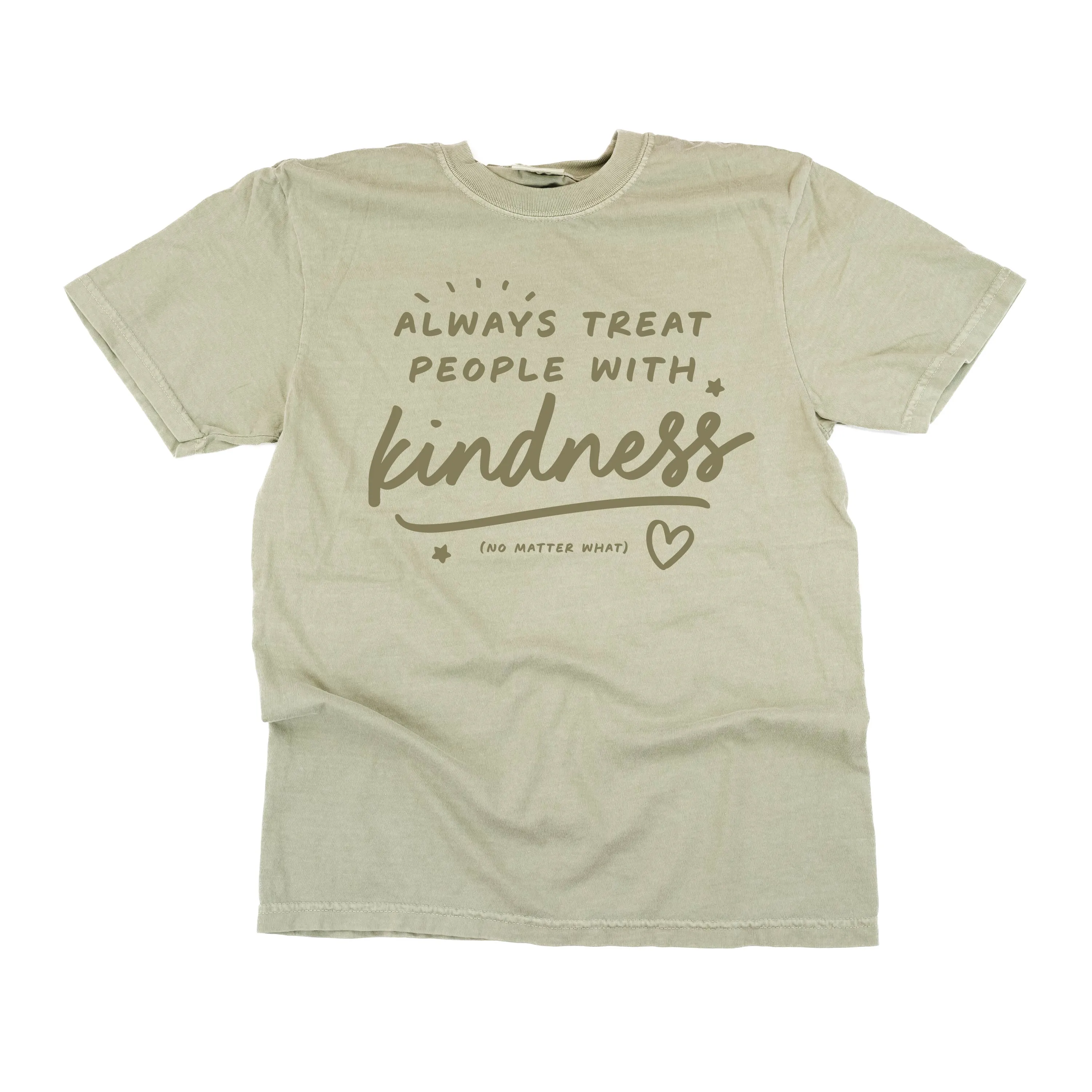 Always Treat People With Kindness - TONE ON TONE -  SHORT SLEEVE COMFORT COLORS TEE