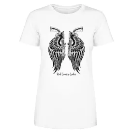 Angel Wings Revolvers Black Print Front Apparel