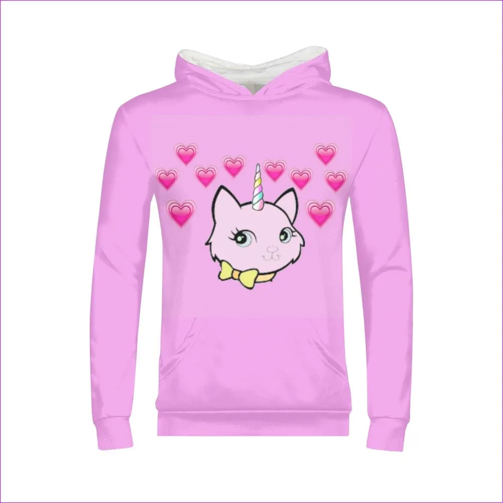 Bec & Friends Uni-Kitten Kids Hoodie - Pink