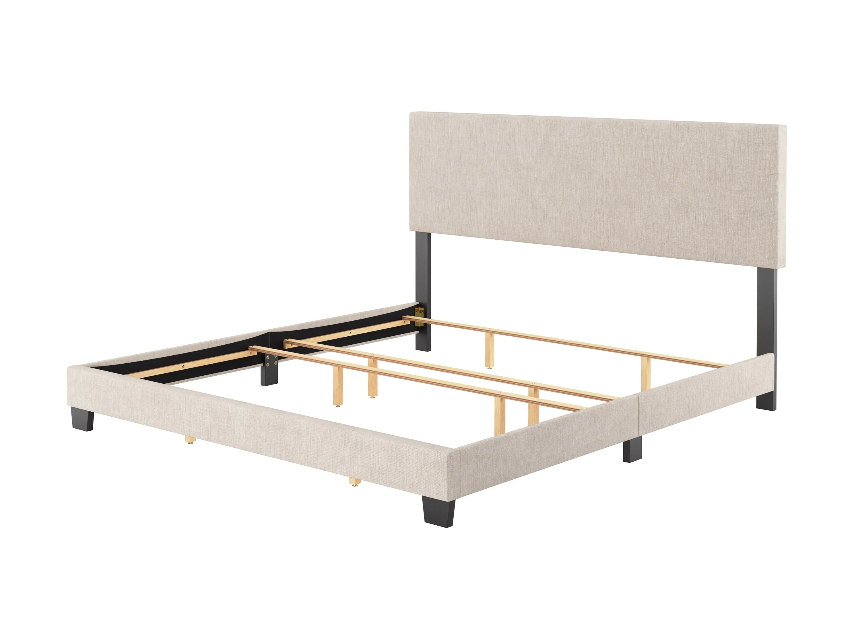 Beige Modern King Bed