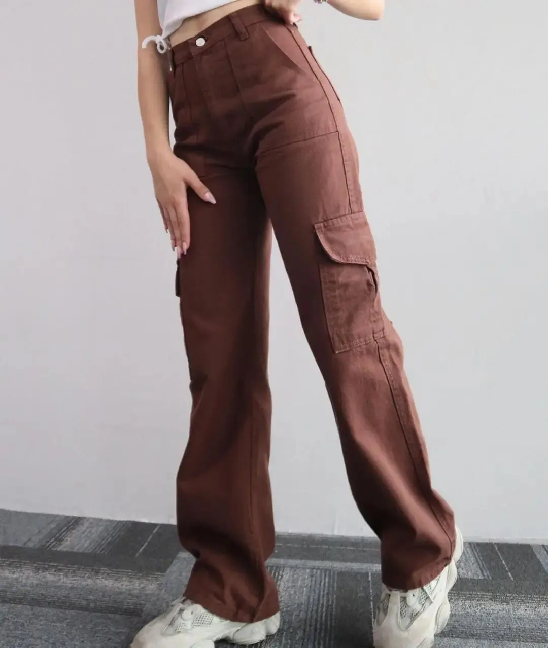 Casual Wide Leg Streetwear Pants with Pockets