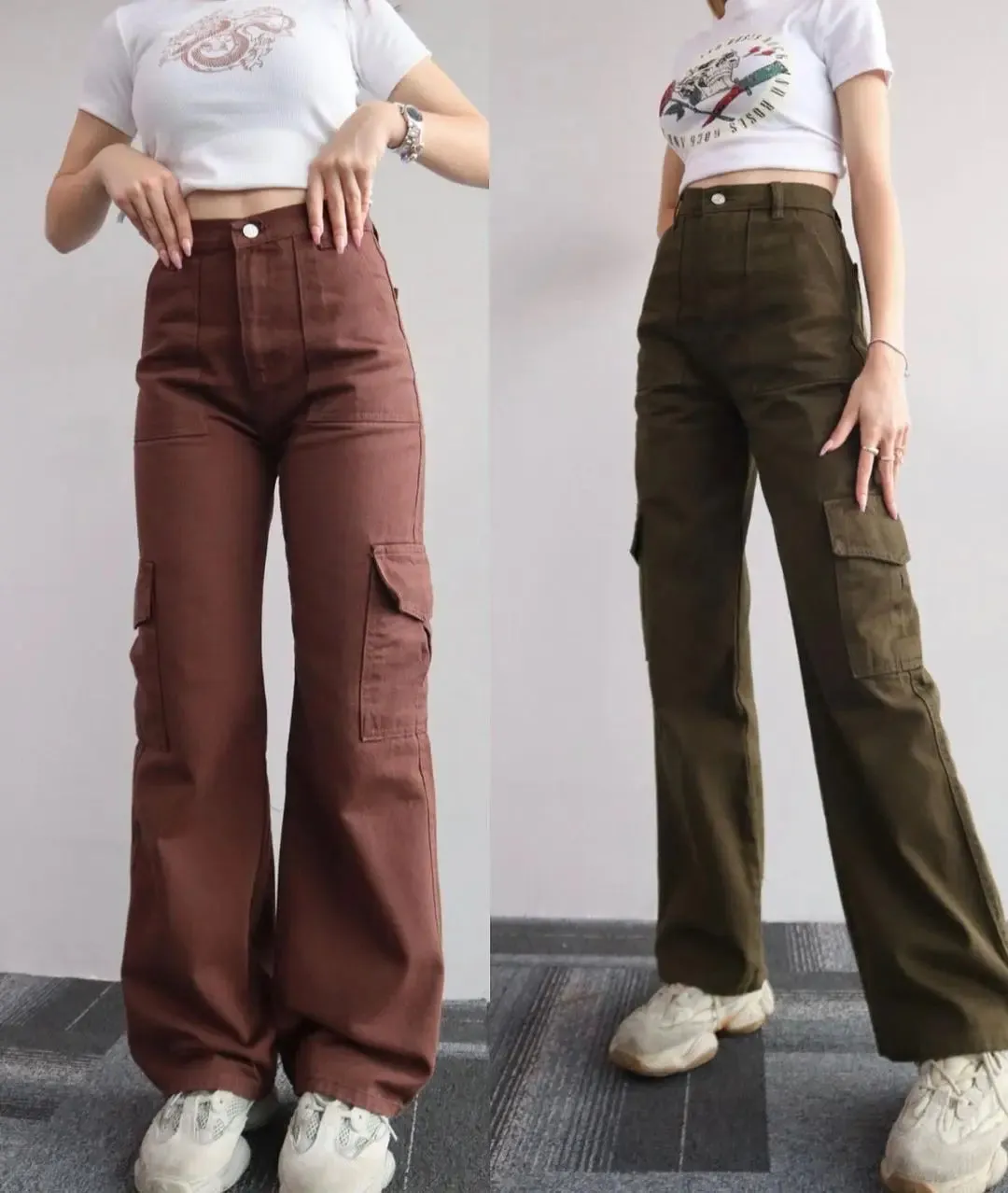 Casual Wide Leg Streetwear Pants with Pockets