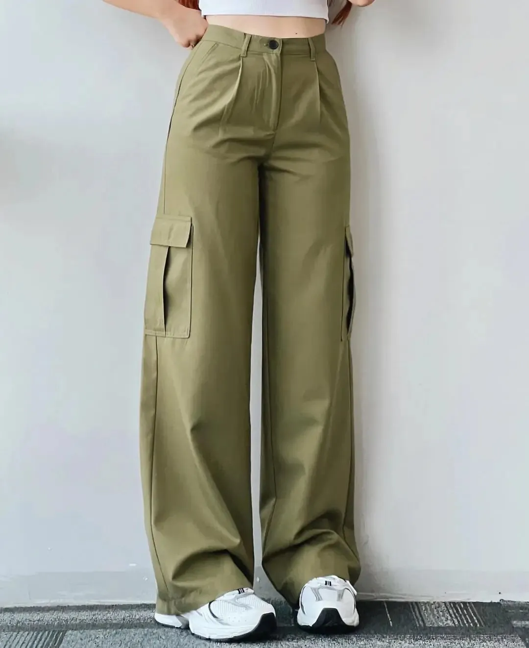 Casual Wide Leg Streetwear Pants with Pockets