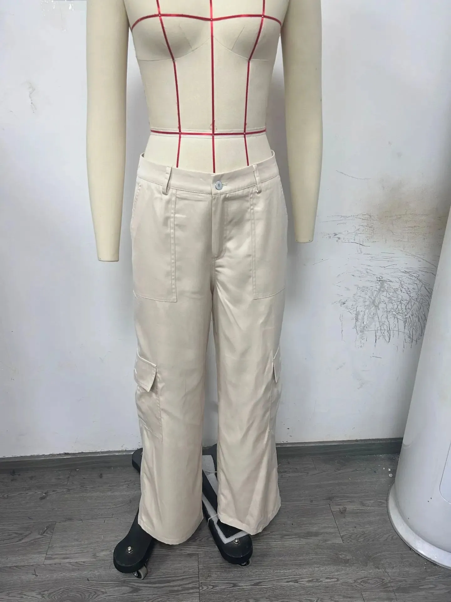 Casual Wide Leg Streetwear Pants with Pockets