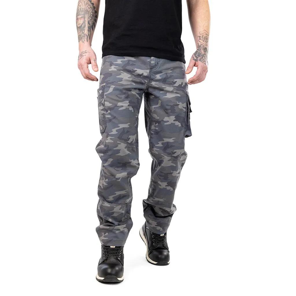 DuraDrive Ash Grey/Camouflage CONCRETE Ripstop Cargo Work Pant