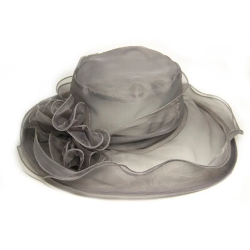 Elegant Church Summer Wide Brim Sun Hat