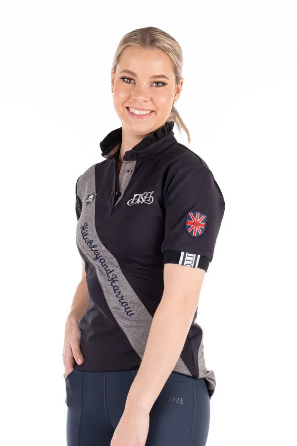 Equestrian Collection - Sash Fitted Polo - EE01-19 Navy