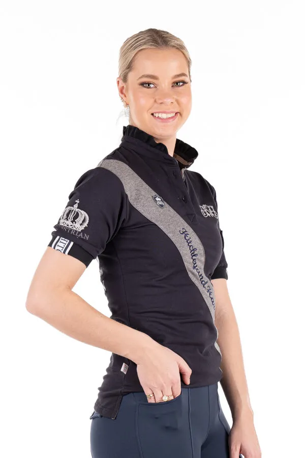 Equestrian Collection - Sash Fitted Polo - EE01-19 Navy