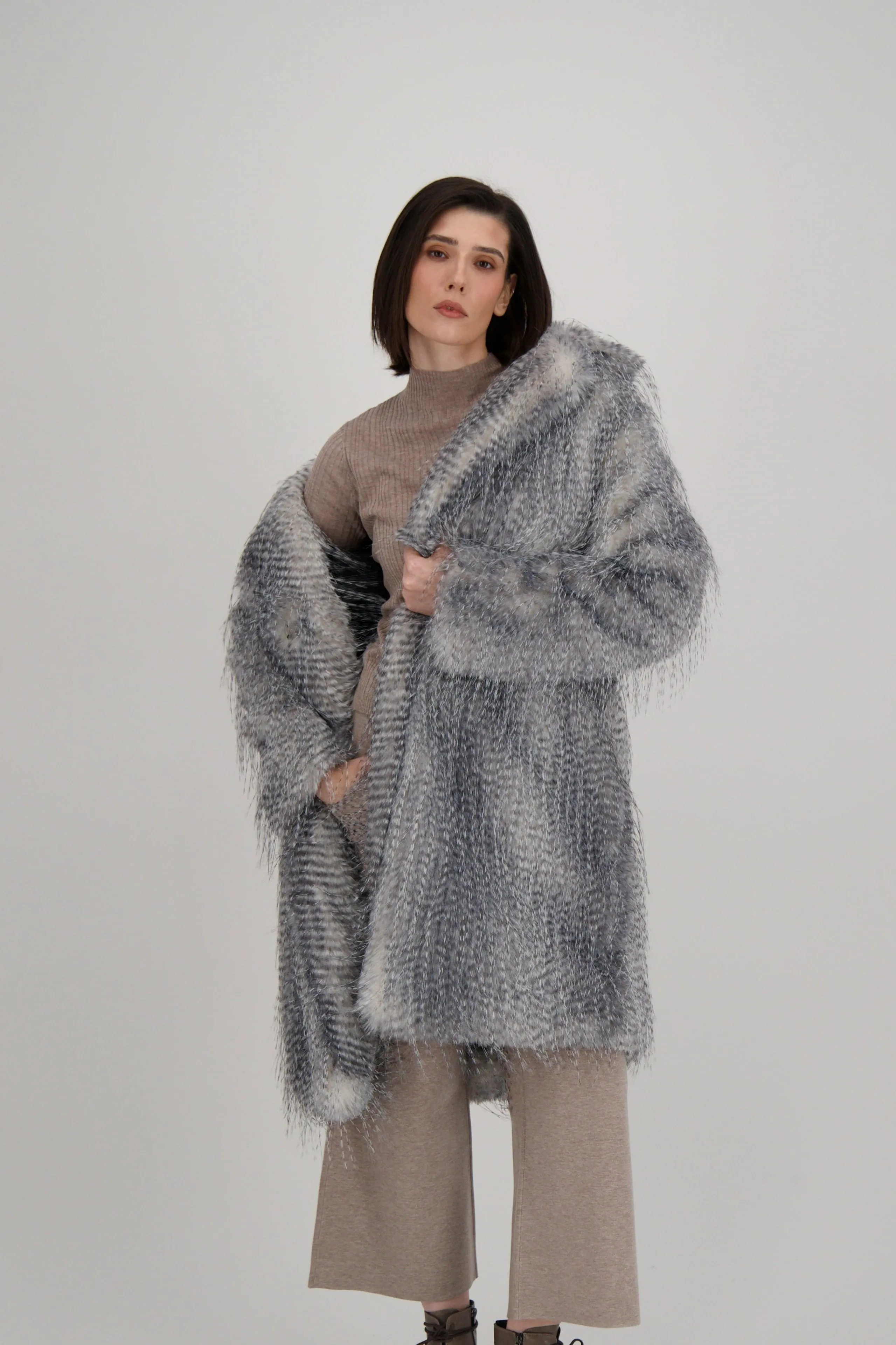 Eyelash Faux Fur Coat