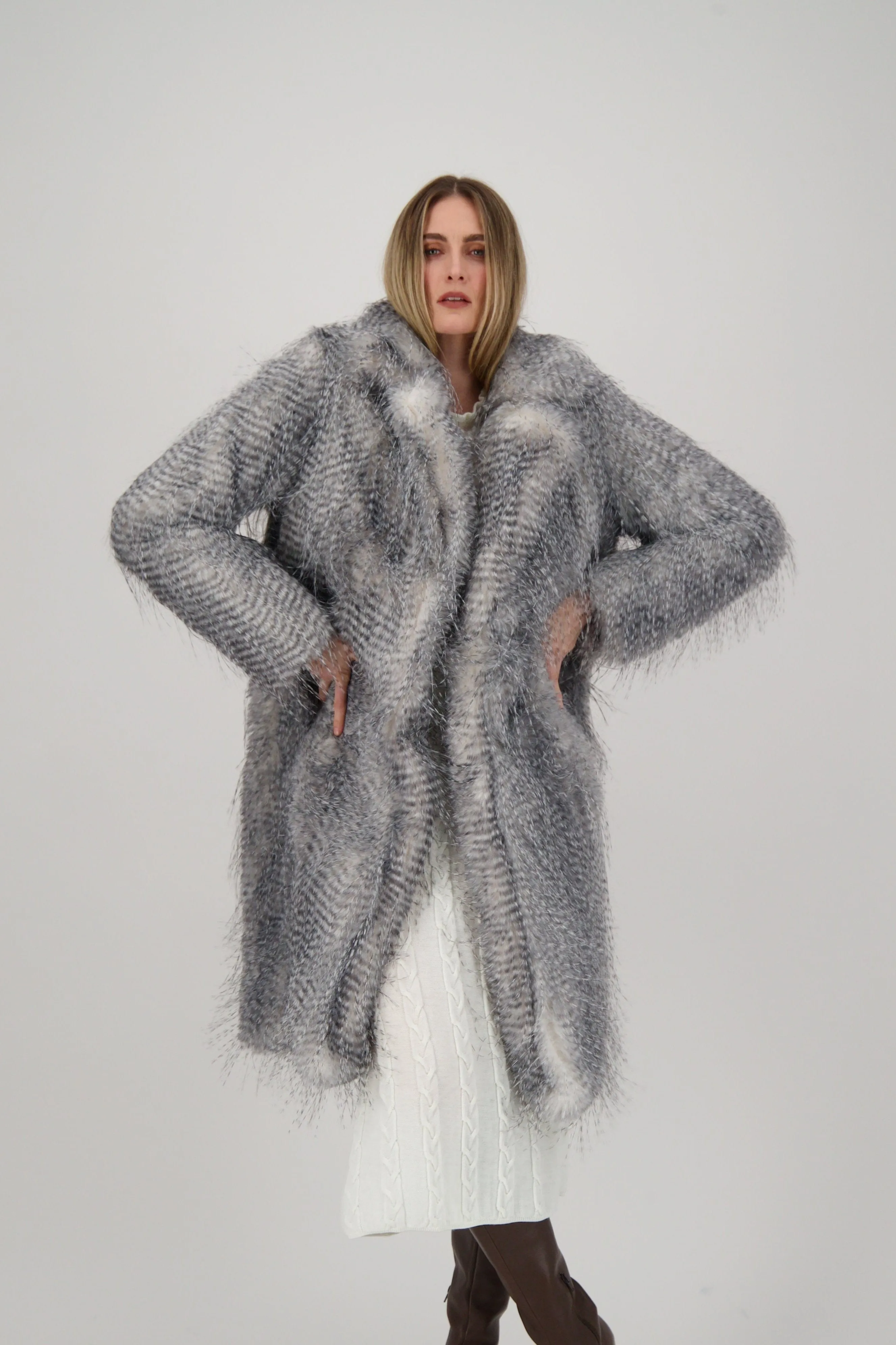 Eyelash Faux Fur Coat