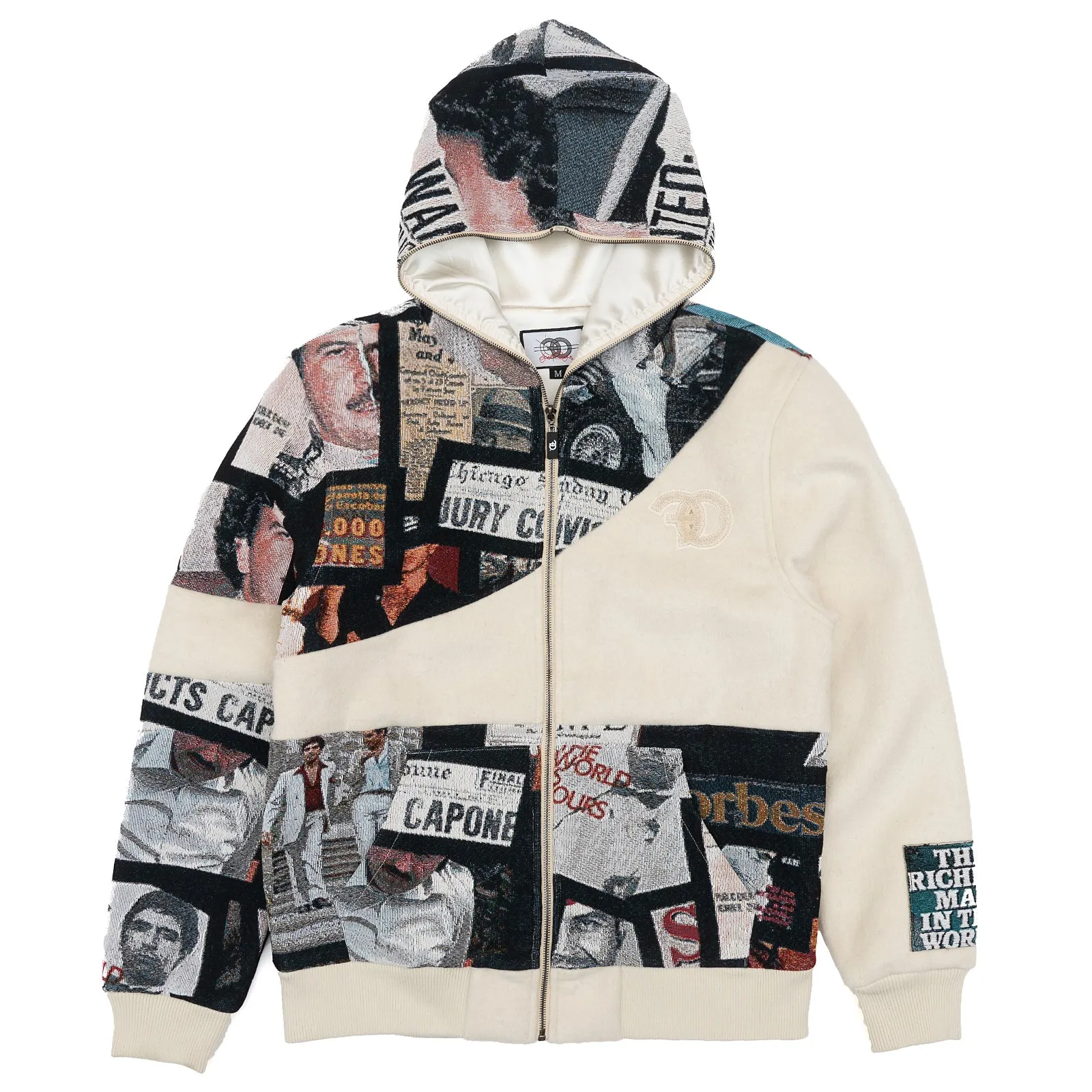 F5708 Narco tapestry Hoodie - White