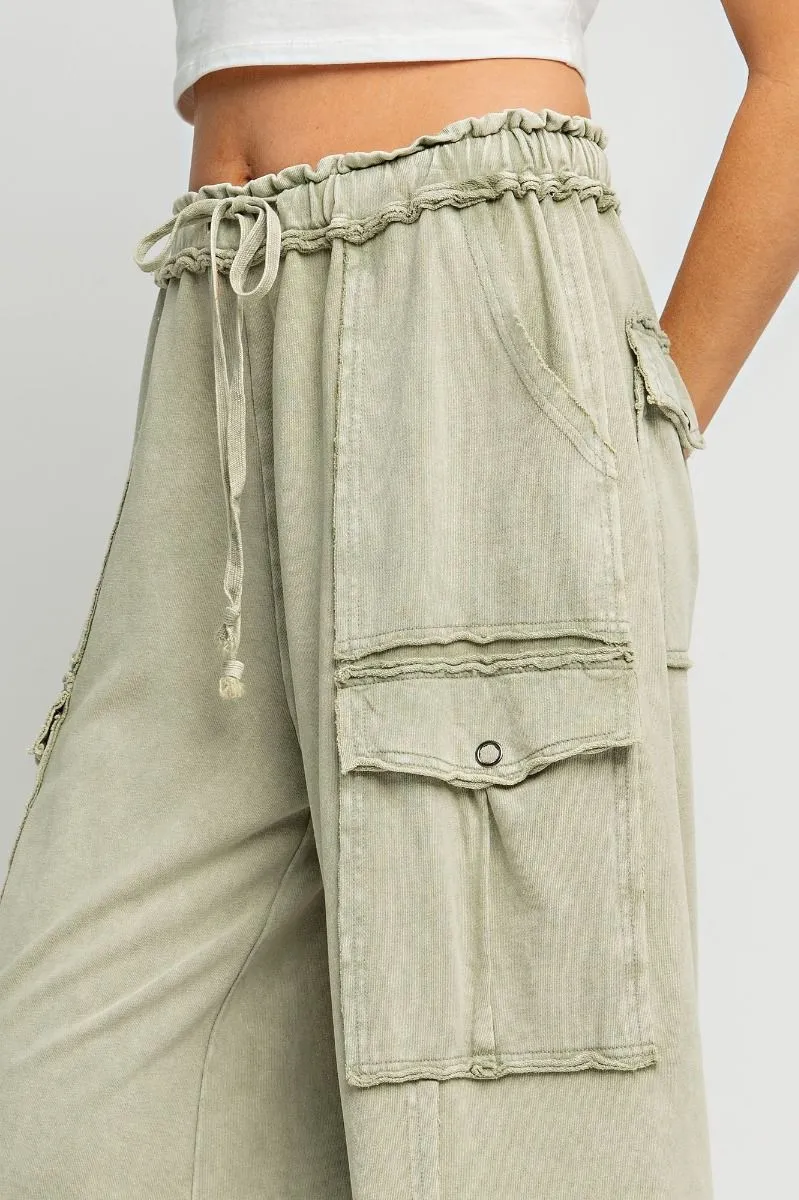 Faded Sage Mineral Wash Pants