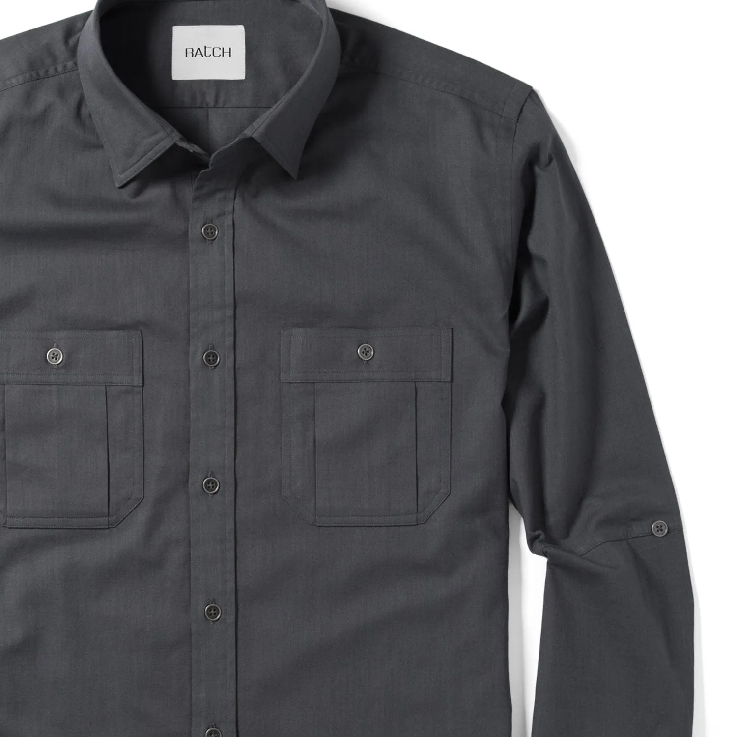 Fixer Utility Shirt – Slate Gray Cotton Twill