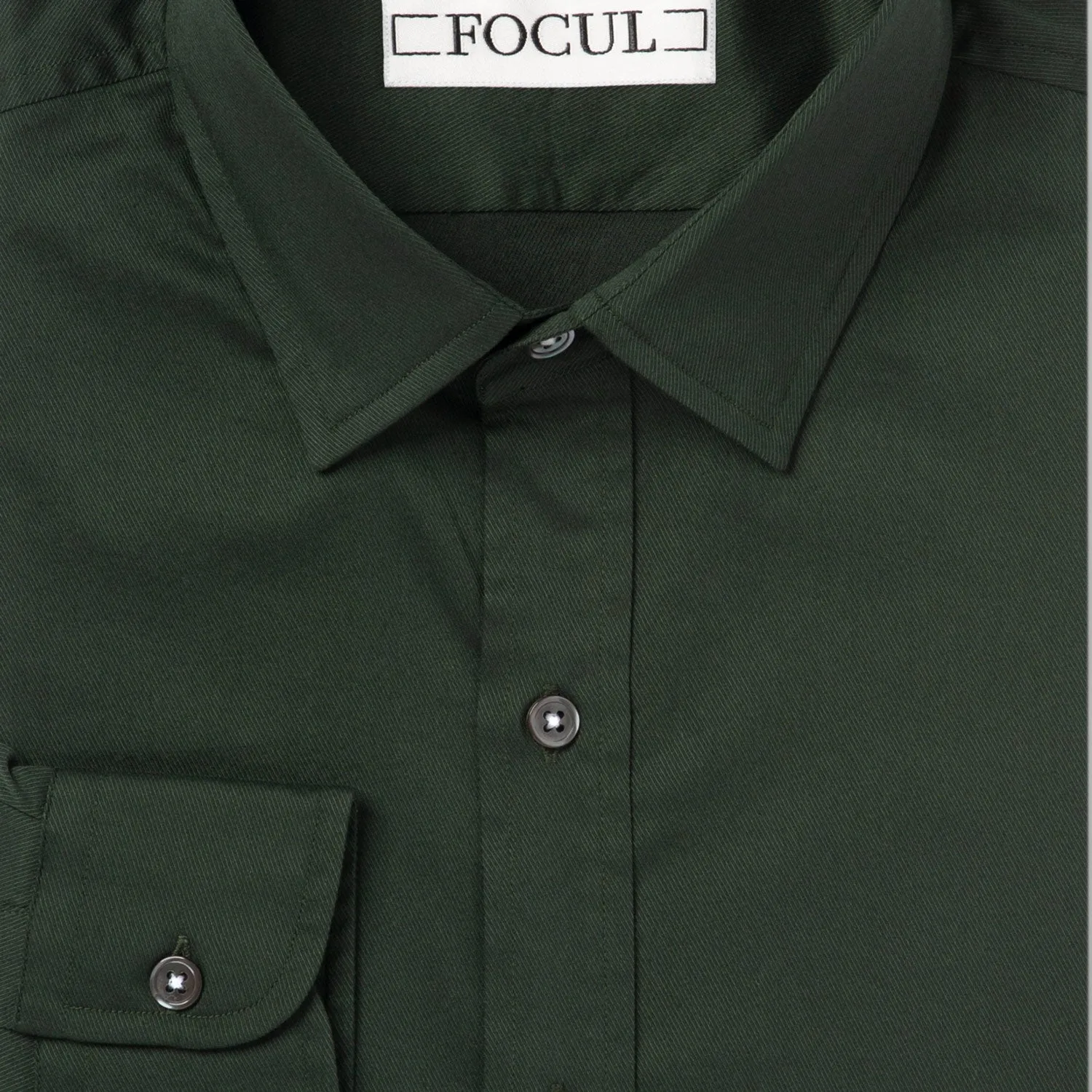 Focul - Evergreen Point Shirt With Button Detail