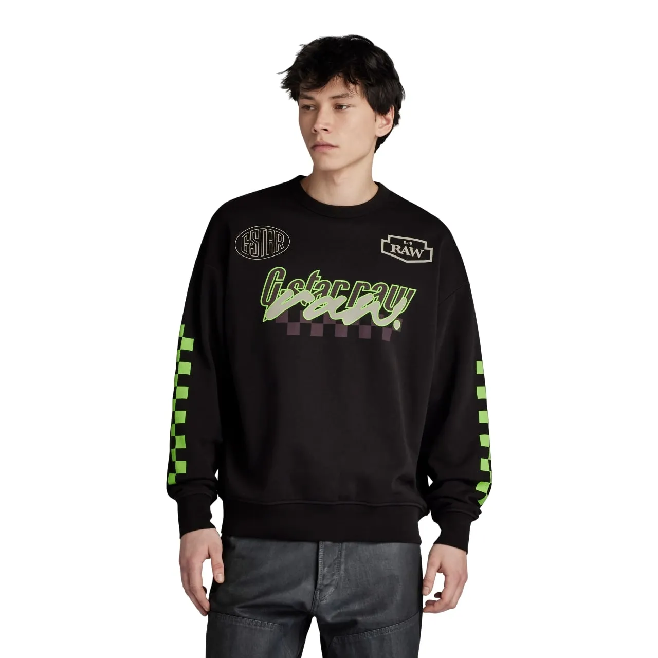 G-Star Men's Moto Sport Graphic Loose Sweatshirt