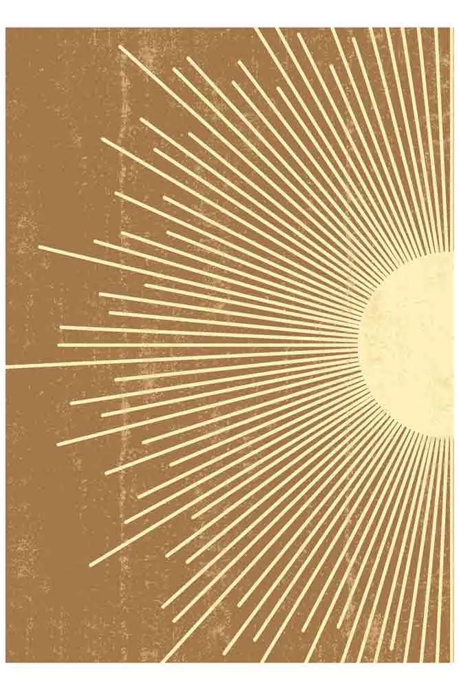 Graphic Sunburst Art Print - Available Framed Or Unframed