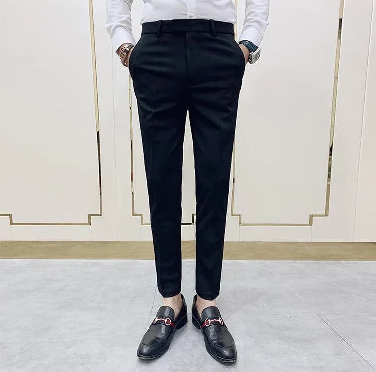 Italian Vega Royal Black Trouser Slim Fit