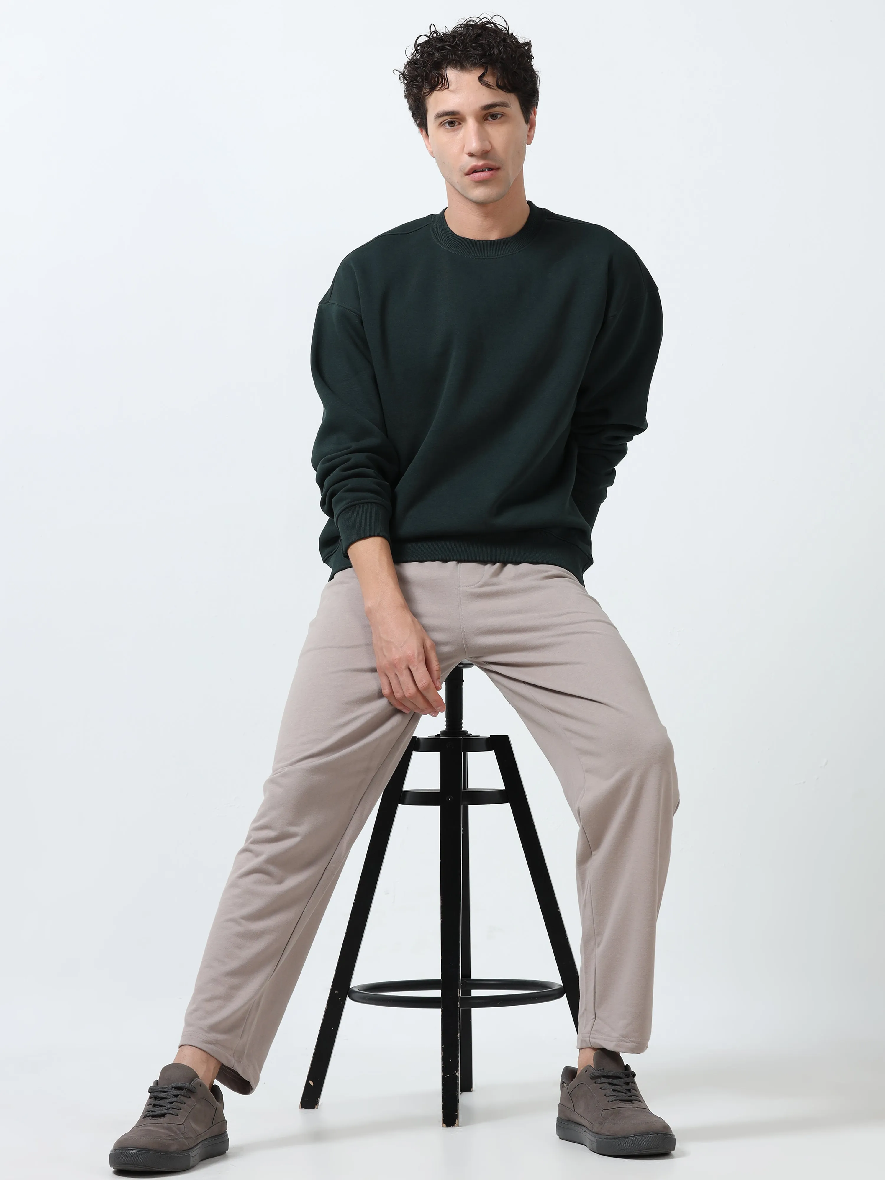 Lalo - Ribbed Plain Sweatshirt - Charcoal