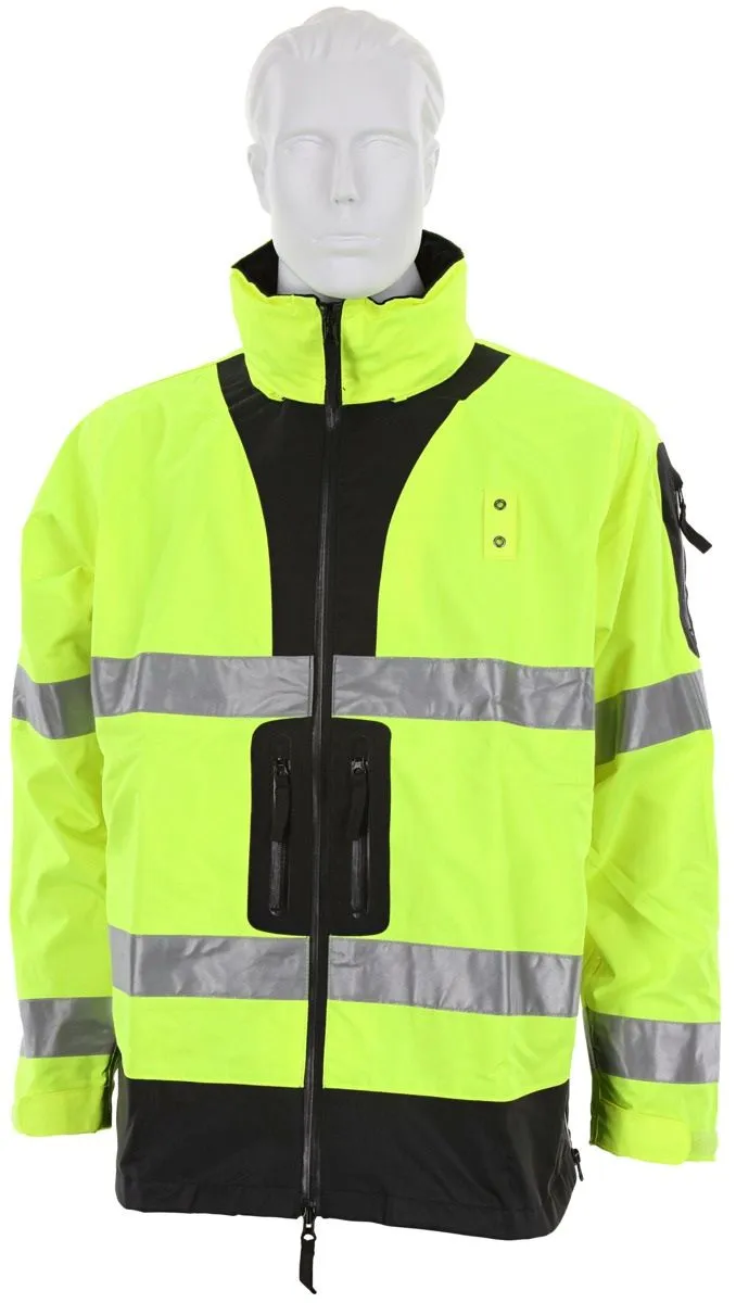 MCR Safety UltraTech UT38JH ANSI Type R Class 3 High Visibility Rain Jacket, Hi Vis Lime, 1 Each