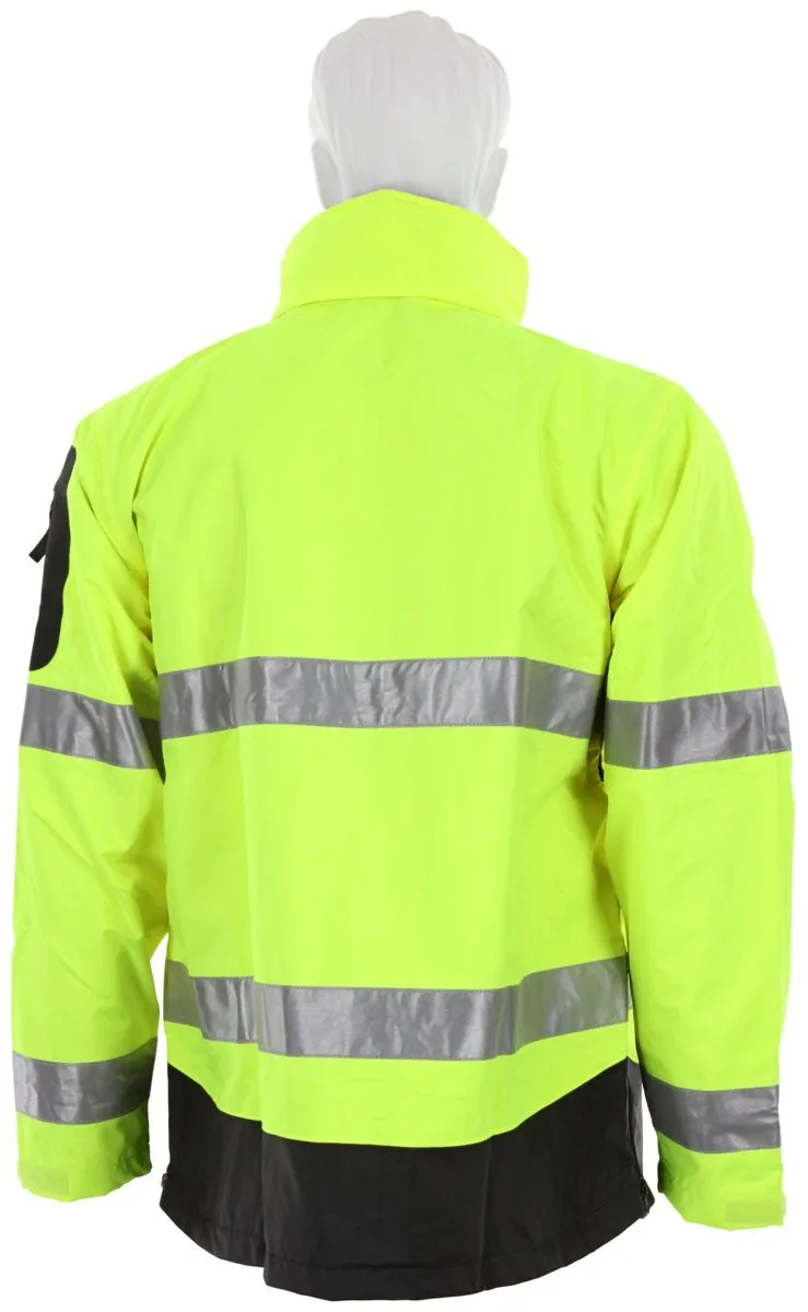 MCR Safety UltraTech UT38JH ANSI Type R Class 3 High Visibility Rain Jacket, Hi Vis Lime, 1 Each