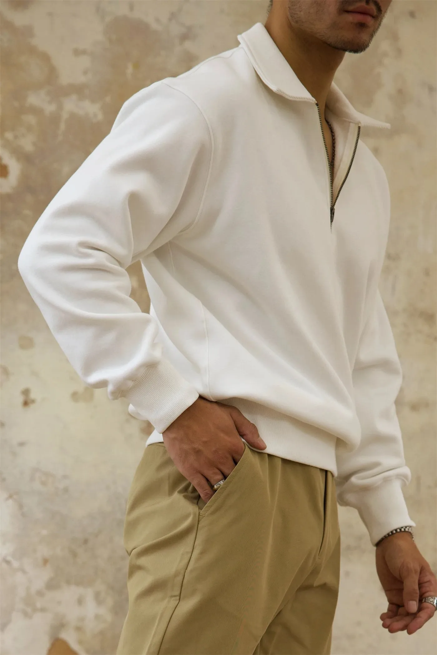 Men's Long Sleeves Half Zip Sweatshirt