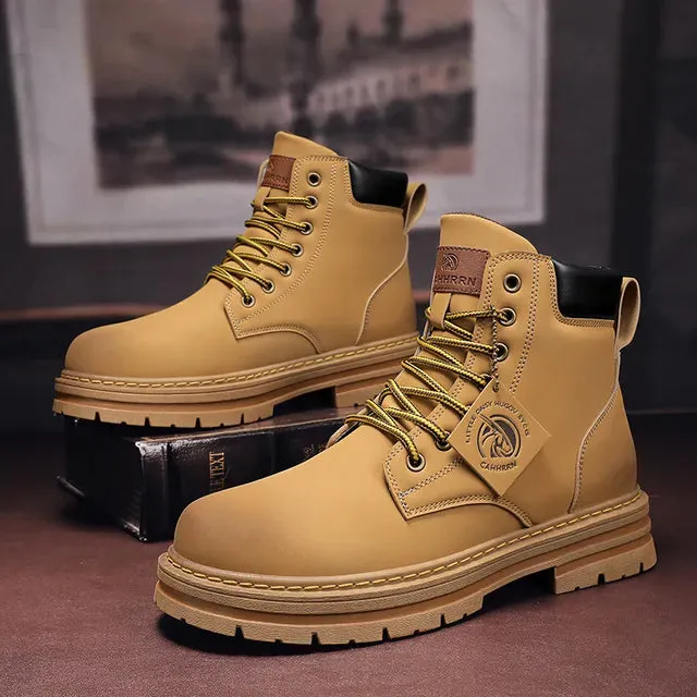 Men's Premium Leather High Top Boots