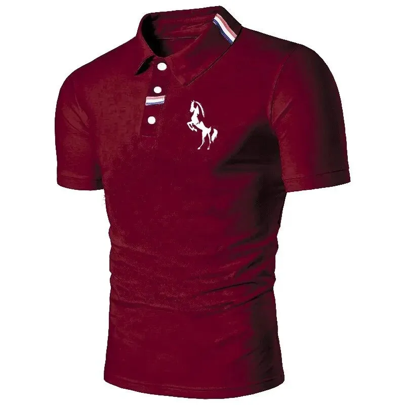 Men's Short Sleeve Solid Colour Polo Shirt