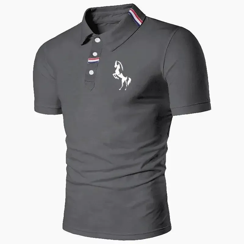 Men's Short Sleeve Solid Colour Polo Shirt