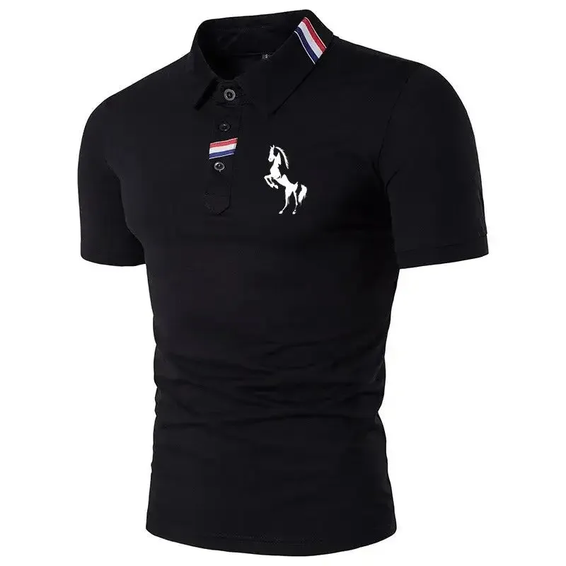 Men's Short Sleeve Solid Colour Polo Shirt