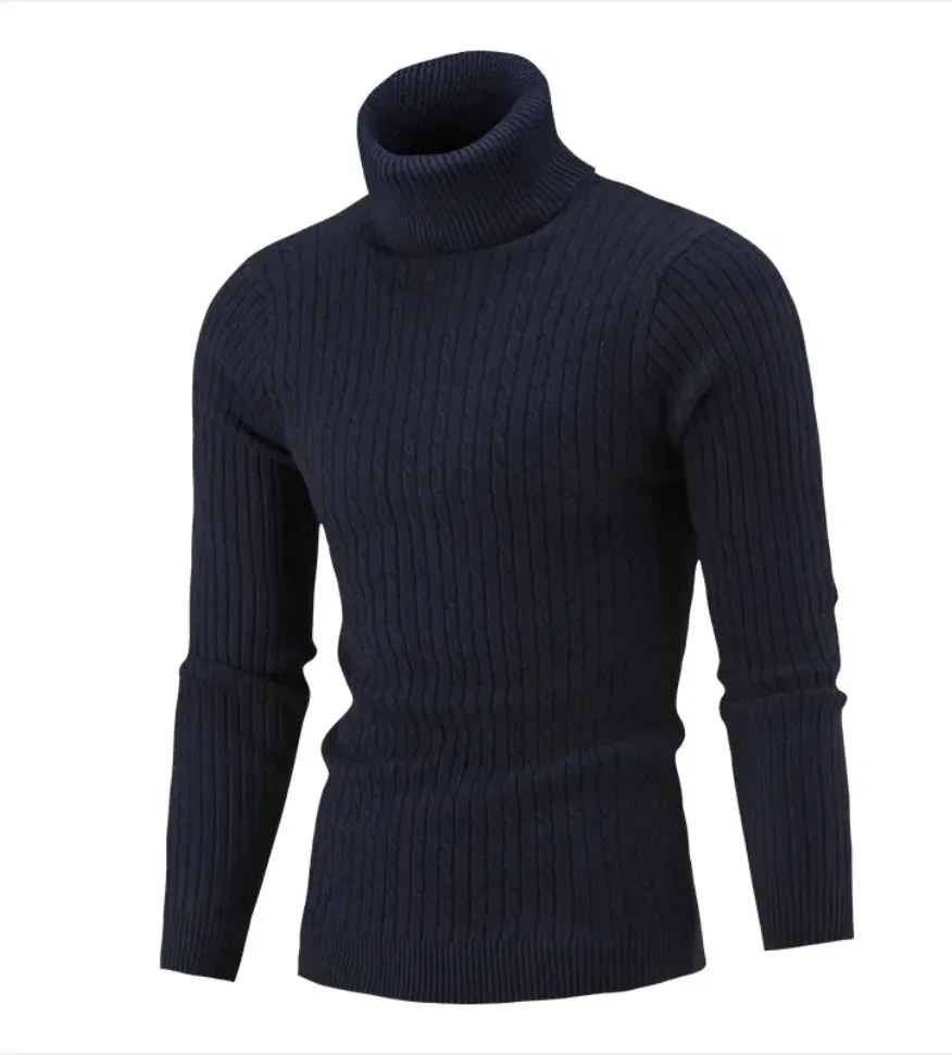 Men's Slim-Fit Knitted Turtleneck Sweater