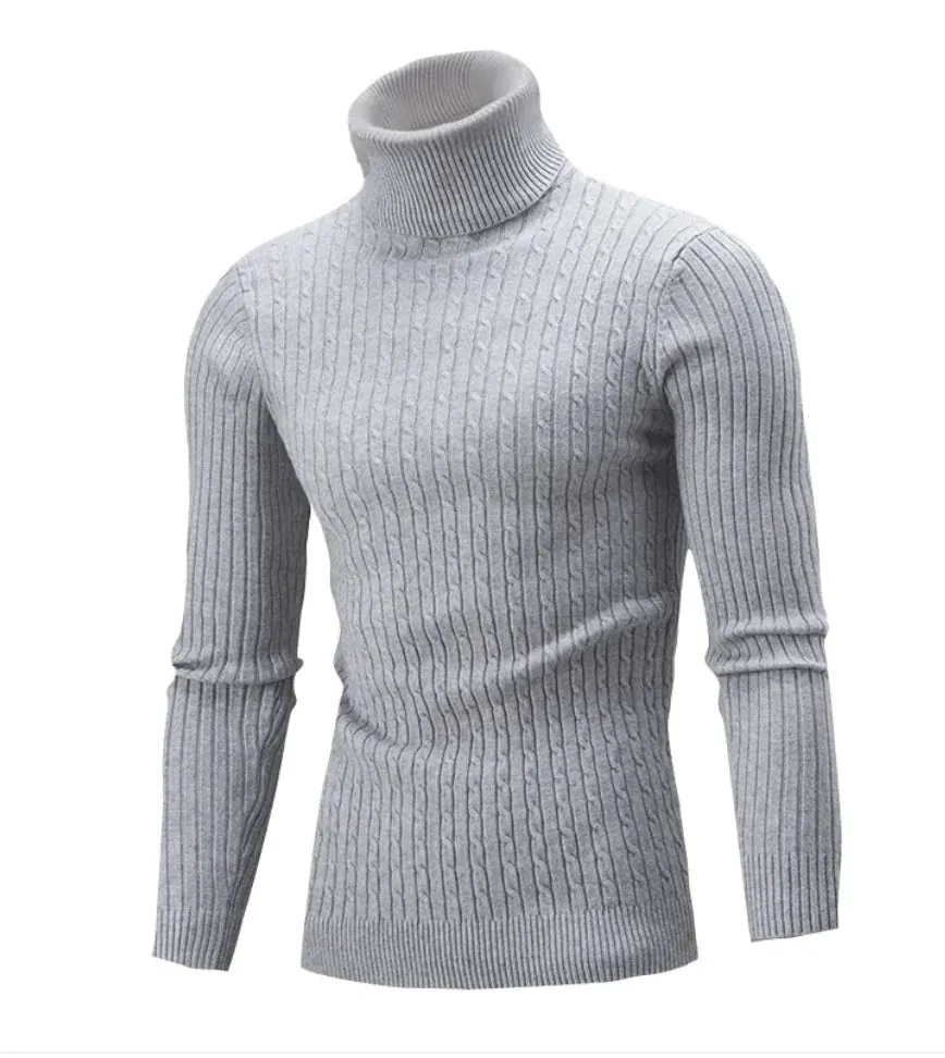 Men's Slim-Fit Knitted Turtleneck Sweater