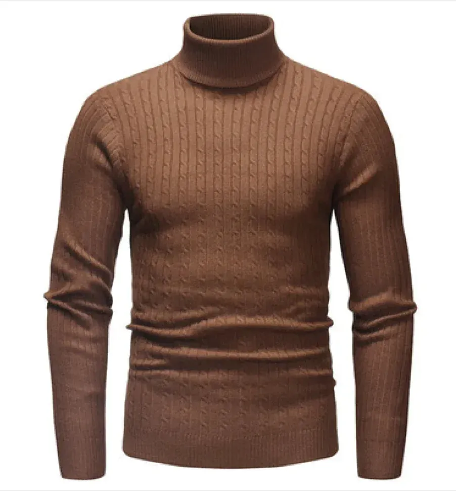 Men's Slim-Fit Knitted Turtleneck Sweater