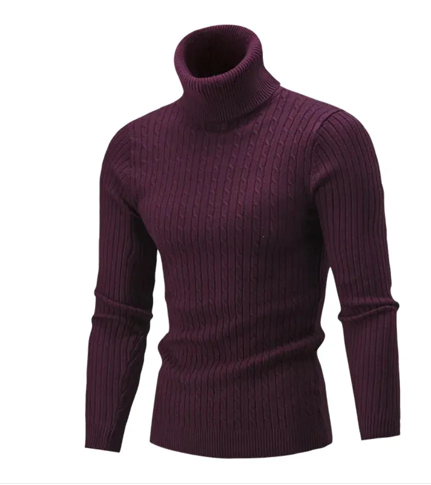 Men's Slim-Fit Knitted Turtleneck Sweater