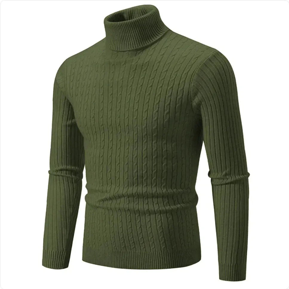 Men's Slim-Fit Knitted Turtleneck Sweater