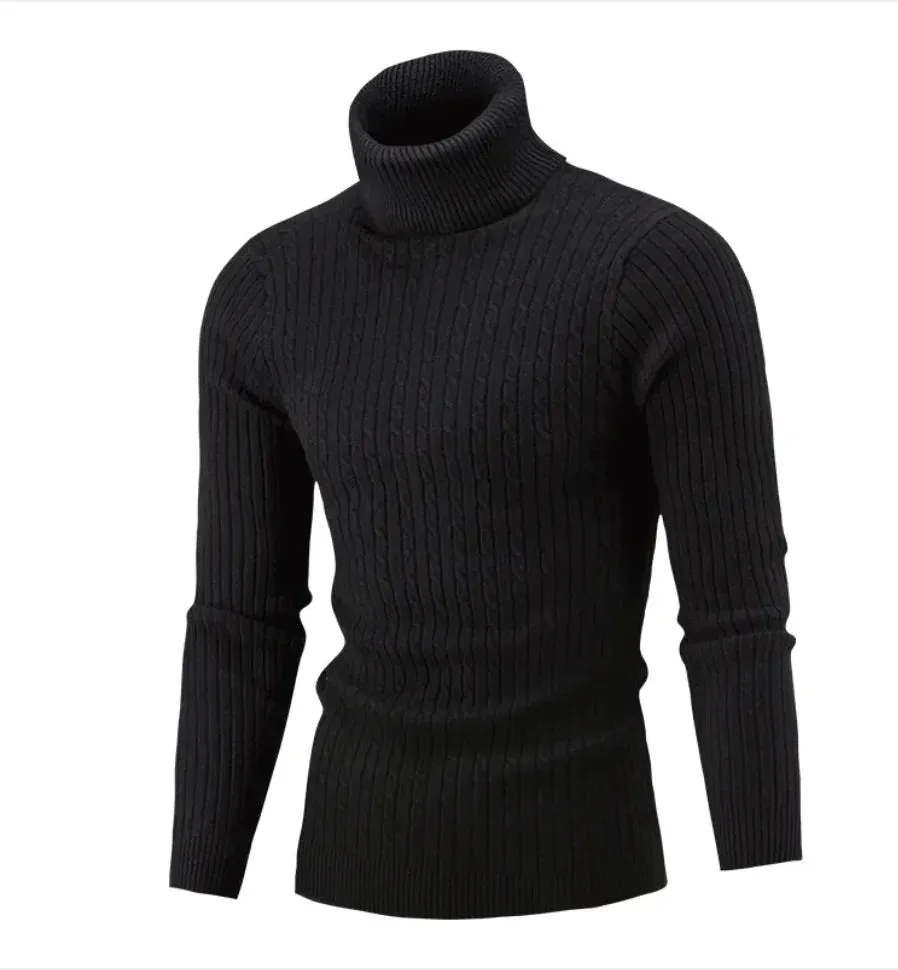 Men's Slim-Fit Knitted Turtleneck Sweater