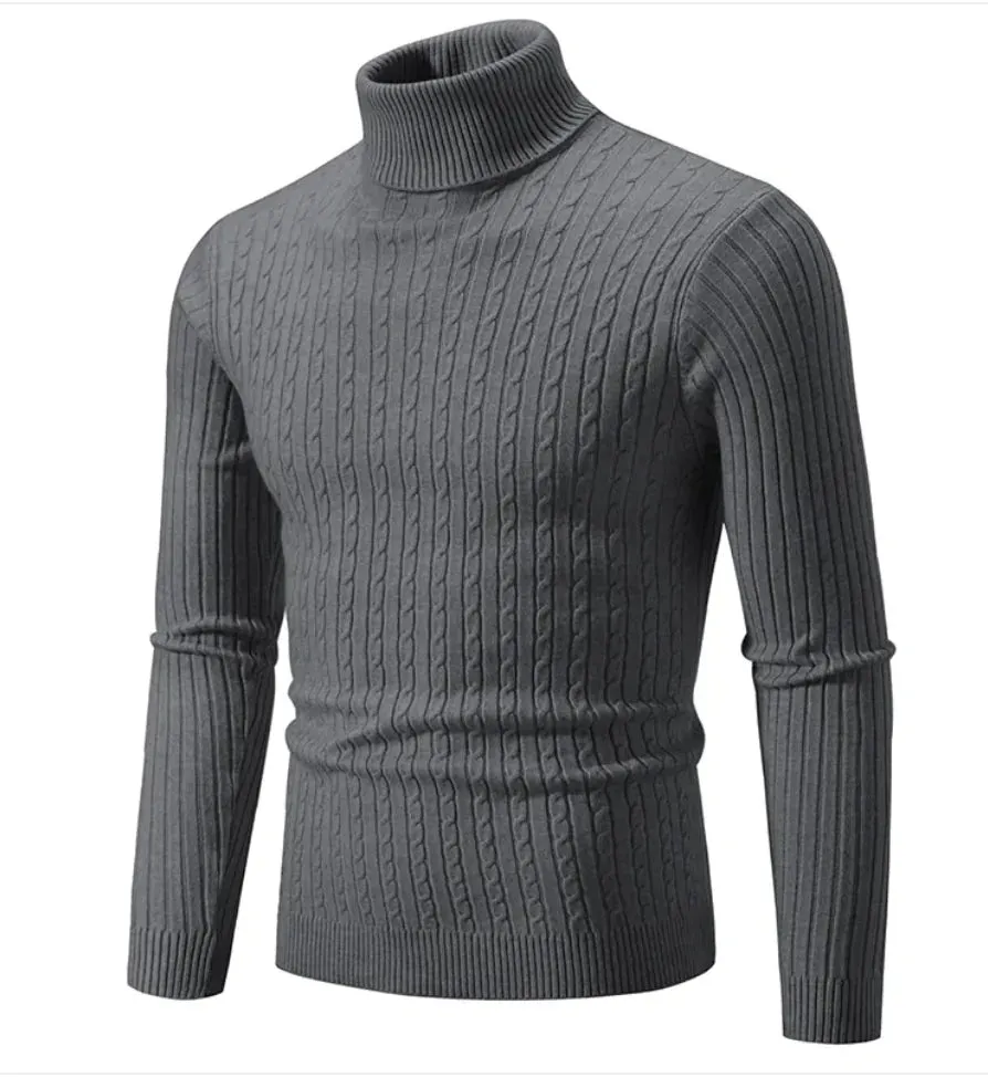 Men's Slim-Fit Knitted Turtleneck Sweater