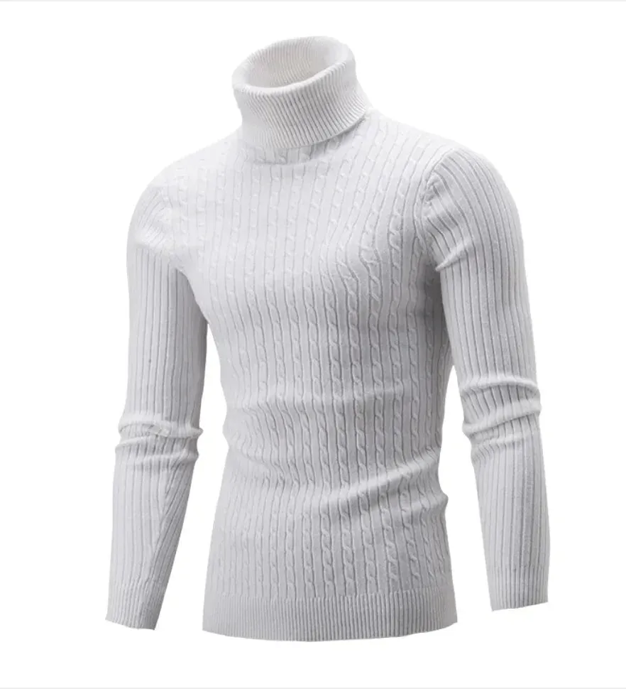 Men's Slim-Fit Knitted Turtleneck Sweater