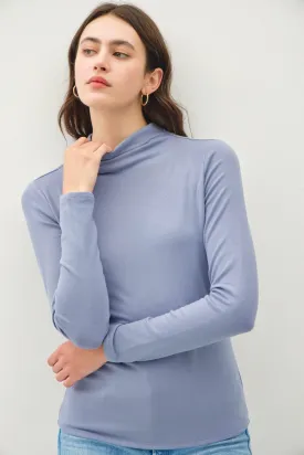 Mock Neck Long Sleeve T-Shirt