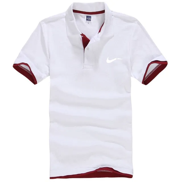 New men's polo shirts high-quality cotton short-sleeved shirts breathable solid polo shirts summer casual business men's wear