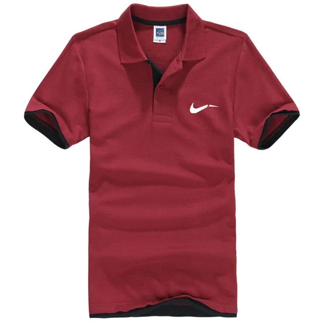 New men's polo shirts high-quality cotton short-sleeved shirts breathable solid polo shirts summer casual business men's wear