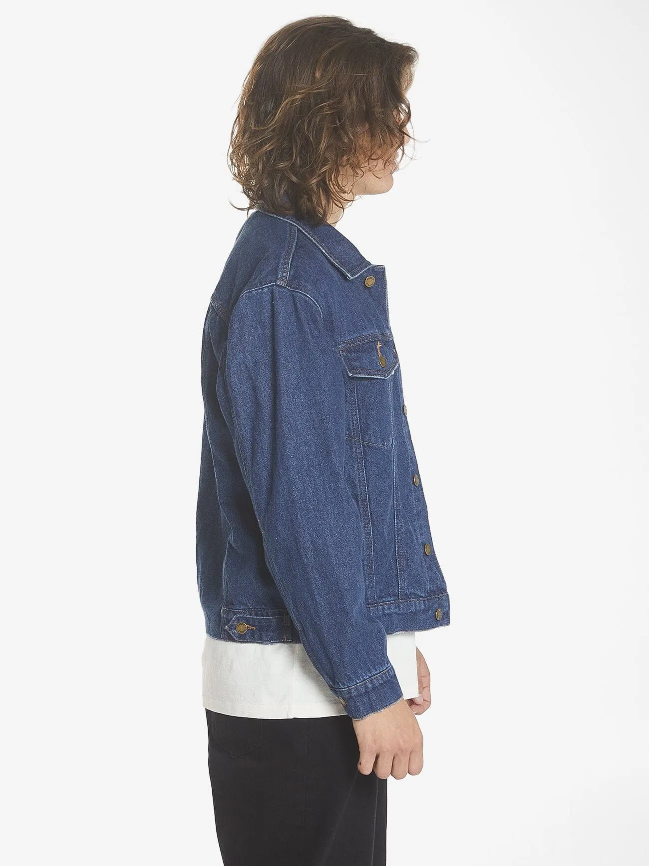 Oversized Wanderer Denim Jacket - Double Indigo Rinse