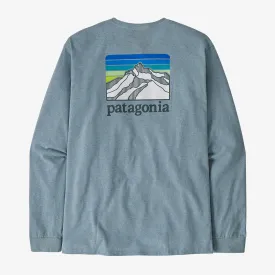 Patagonia Men's Line Logo Ridge Long Sleeve Responsibili-Tee / Thermal Blue