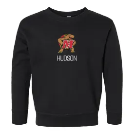 Personalized Maryland Terrapins Mascot Toddler Crewneck Sweatshirt