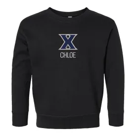 Personalized Xavier Musketeers Toddler Crewneck Sweatshirt