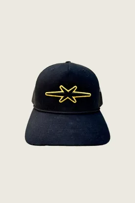 PHIPPS STAR LOGO TRUCKER CAP BLACK